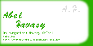 abel havasy business card